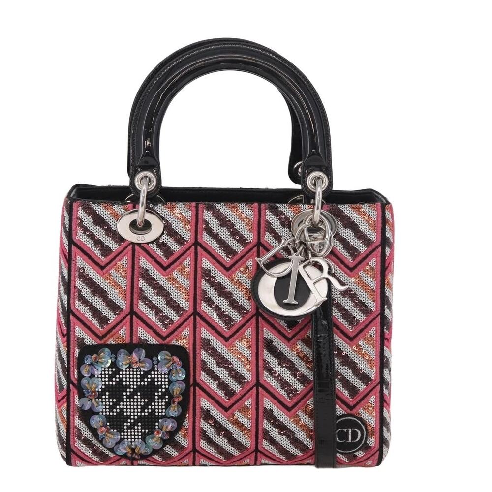 Dior Canage Lady Dior Tote Bag Pink Coated Canvas